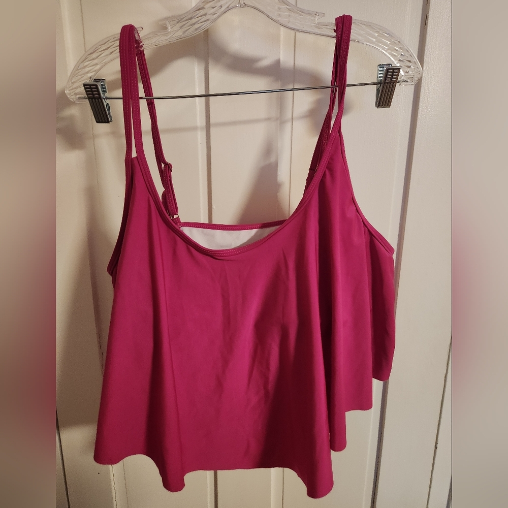 Shein Women's Pink Cami Swim Top